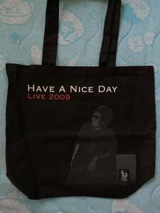 ・※　｛完売品｝ 吉田拓郎 　HAVE　 A 　ＮＩｃｅ　Ｄａｙ　ＬⅠＶＥ　２００９　トートバッグ　黒色　新品未使用品　※・ (希少品) ※・