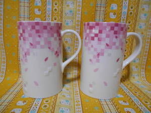 ♪スターバックスコーヒー美品陶器製マグカップ355ml２個さくらサクラ桜2014