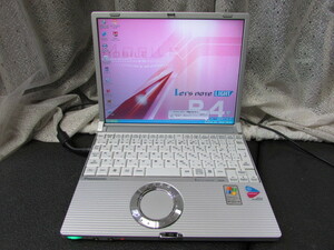 【YNT0303】希少★Panasonic Let'sNote CF-R4(CF-R4GW5AXR) Pentium-M 1.2GHz/512M/40G/10.4Wide/1024x768/Wi-Fi/WinXP★中古