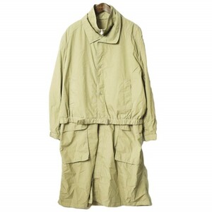 新品 LEMAIRE ルメール 22SS PARACHUTE PARKA パラシュートパーカ X221 CO175 LF726 M PALE KHAKI レイヤード コート アウター g7011