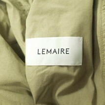 新品 LEMAIRE ルメール 22SS PARACHUTE PARKA パラシュートパーカ X221 CO175 LF726 M PALE KHAKI レイヤード コート アウター g7011_画像9