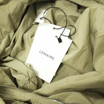 新品 LEMAIRE ルメール 22SS PARACHUTE PARKA パラシュートパーカ X221 CO175 LF726 M PALE KHAKI レイヤード コート アウター g7011_画像7