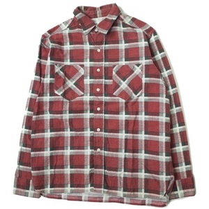 UNUSED アンユーズド 日本製 Cotton Flannel Check Shirt コットンフランネルチェックシャツ US0834 2 RED 長袖 ネルシャツ トップス g7159