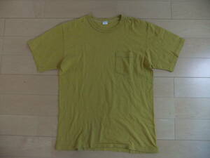 MADE IN JAPAN ENTRY SG 100%cotton 日本製 芥子色 Tシャツ サイズL（38-40）