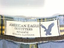 ●アメリカンイーグル★American Eagle Outfitters★ハーフパンツ コットンパンツ チェックパンツ 28 薄紺　黄系 ベージュ_画像6