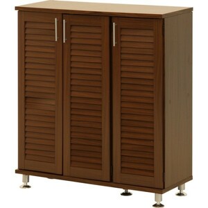  shoes rack louver door width 90.5cm Brown [ new goods ][ free shipping ]( Hokkaido Okinawa remote island postage separately )