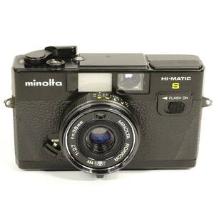 1978年発売 minolta ミノルタ HI-MATIC S コンパクトフィルムカメラ ROKKOR 38mm F2.7 詳細な状態は説明欄に記載 HKT