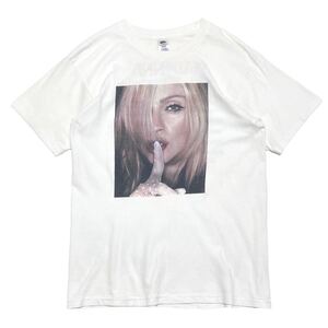 1スタ【2001年 マドンナ ワールドツアー Tシャツ M】ビンテージ MADONNA 古着 STAFFORD シングル バンド バンT 90s USA製 アート フォト