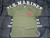 中古美品　USMC alpha company ドライTシャツ Sサイズ　OD_画像1