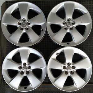 管理番号：W7-54【4本価額】【17x7J 5x100 ET+50 ハブ54】トヨタ純正・30系プリウス Sツーリング等・直接引取可能　