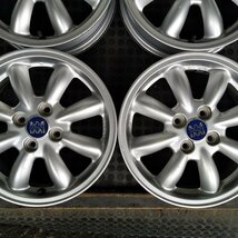 管理番号：W7-185【4本価額】【15x4.5J 4x100 ET+45 ハブ54】ダイハツ　ミニライト MINILITE・店頭引取可能_画像4