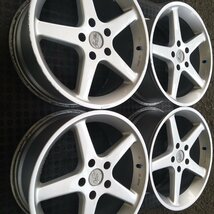 管理番号：W8-4【4本価額】【17x8J 5x114.3 ET+30 ハブ73】YOKOHAMA KREUZER・スカイラインシルビア等・直接引取可能_画像2