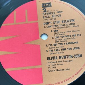 【盤質良好】Olivia Newton-John / たそがれの恋 Don't Stop Believin' 帯付LP 東芝EMI EMS80708 76年リリース盤,日本公演スケジュール掲載の画像8