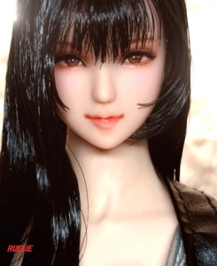●RUELIE●1/6カスタムドールヘッド●『ミスティ』クールガール オビツ01ヘッド
