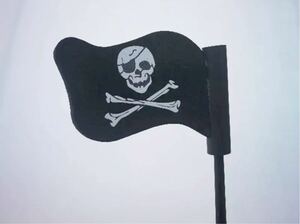 USDMアンテナトッパー スカル パイレーツ フラッグ ブラック 海賊旗 Truckfield