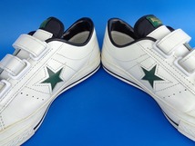 11562■美品 日本製 CONVERSE ONESTAR コンバース ワンスター ベルクロ 白 緑 8 26.5 cm ベルト_画像4