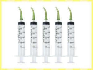  new goods needle less syringe middle .10ml+ plastic curve needle 14G set 5 piece set pet ink refilling waterer feeding CSRNG-W-10ml-5 [2760:jun]