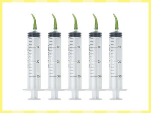 new goods needle less syringe middle .30ml+ plastic curve needle 14G set 5 piece set pet ink refilling waterer feeding CSRNG-W-30ml-5 [2762:jun]
