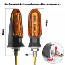 ウインカー 12v LED ヘッドライト アンバー フロント リア 点滅 ライト 防水 ウインカー M8 ボルト atv utv スクーター 2pc_画像7