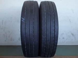 L14473-ヨコハマ LT 151R 205/80R17.5 120/118L 12PR 中古 7分山 2本セット サマータイヤ