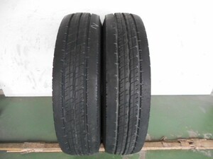 L13245-ダンロップ SPLT38 205/80R17.5 120/118L 中古 9分山 2本セット サマータイヤ 2014年製