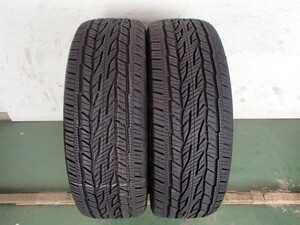 P1659-コンチネンタル ContiCrossContact LX2 255/60R18 112T XL 中古 2本セット サマータイヤ 2016年製