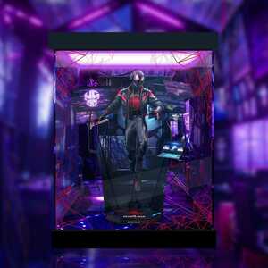  hot toys VGM49 mile s*mo RaRe s/ Spider-Man 2020 suit version * exclusive use * figure case LED lighting acrylic fiber exhibition showcase 