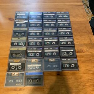 SONY maxell TDK denon 使用済み datテープ 25本　クリーニングテープ1本　120分20本　60分3本　180分2本