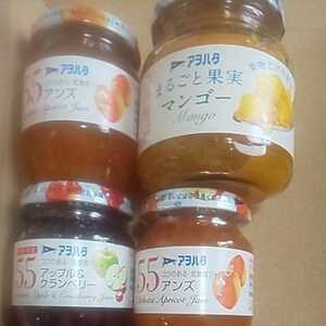 特別価格■1080円商品■アオハタジャム、まるごと果実 アンズマンゴーアップルクランベリー