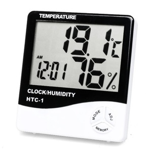 デジタル 温度計 湿度計 3.4インチ大画面 送料140円　時計 （目覚まし時計 アラーム 温室計 室温計 温度湿度計 温湿計 湿温計）