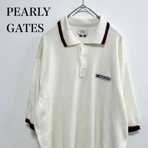 パーリーゲイツ　PEARLYGATES サマーニット　ゴルフウェア　半袖　メンズ　トップス　ポロシャツ
