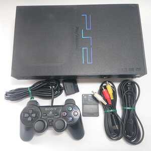 【メンテ済み】PS2 SCPH-50000 動作確認済み SONY ソニー プレイステーション2 ブラック 本体 PlayStation2 メモリーカード