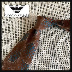 【人気】GIORGIO ARMANI CRAVATTE ジョルジオ アルマーニ ネクタイ 総柄 イタリア製