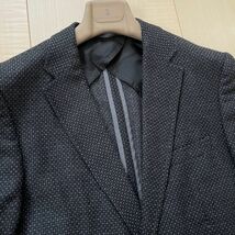 【HUGO BOSS/ヒューゴボス】テーラードジャケット 50(XL) ウール コットン グレー 通年着れる生地感 春秋 ＃10_画像5