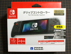 ■HORIホリ グリップコントローラー for Nintendo Switch クリアブラック【任天堂ライセンス商品】（未使用品）