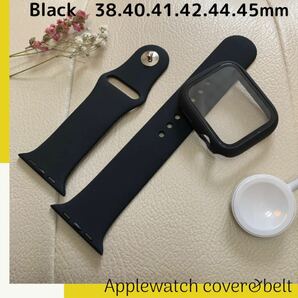 ブラック★ アップルウォッチ カバー バンド シリコン Apple watch
