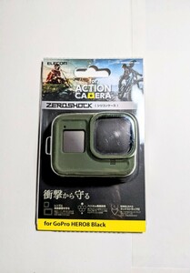 エレコム GoPro HERO8 Black ケース ZEROSHOCK オリーブグリーン AC-GP8BZEROCGN