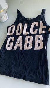 ドルチェ&ガッバーナ DOLCE & GABBANAタンクトップ黒紀尾井町本店購入正規品