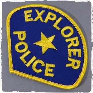 AU23 EXPLORER POLICE ポリス ワッペン パッチ ロゴ エンブレム 米国 輸入雑貨 刺繍