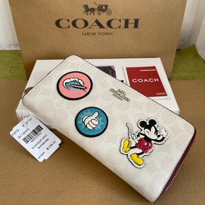 コーチ×ディズニーコラボ シグネチャー 長財布 ミッキー 3773