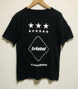 美品 FCRB EMBLEM TEE サイズS エンブレム Tシャツ スター 黒 F.C.R.B.