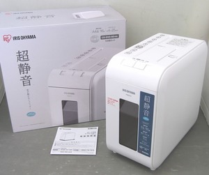 2022年 超静音 パーソナル シュレッダー アイリスオーヤマ P6HCS-W クロスカット A4コピー用紙5枚 CD DVD BD メディアカット used