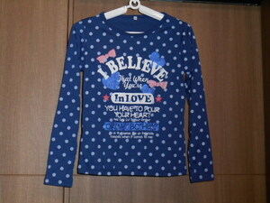 ! long sleeve T shirt! blue lovely!160!USED!....!C!