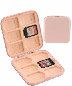 【スムース質感-ピンク】Switch対応 ゲームカードケーススイッチ 防塵 Switch Lite ゲームカード Micro SDカード 収納ケース12+12