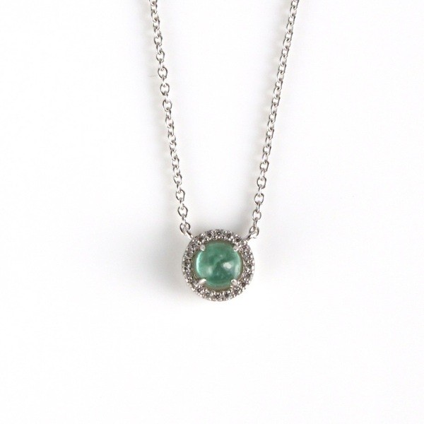 エメラルド ネックレス シルバー emerald necklace silver 6-12
