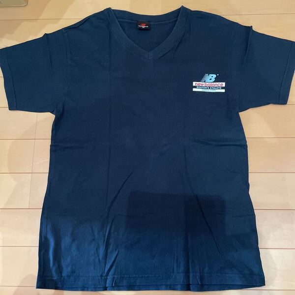 送料込み new balance ニューバランス 半袖Tシャツ 160cm Vネック 綿100% 送料無料
