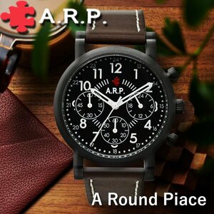 【新品正規品】A.R.P.メンズレディース腕時計アンティークレトロ限定革レザーベルトカジュアルおしゃれデートシッククロノグラフステッチ