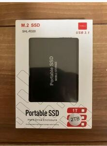 ポータブルストレージ 大容量2TB(15.2TB?) 小型軽量(黒) ほぼ新品