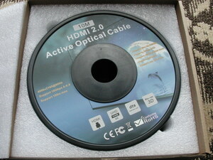 Unnlink製光ファイバーHDMIケーブル　Fiber Optic HDMI 2.0 Cable 10m（新品同様）