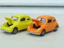 【希少 非売品】TOMICA トミカ スバル SUBARU 360 オレンジとイエローの２台セット _画像2